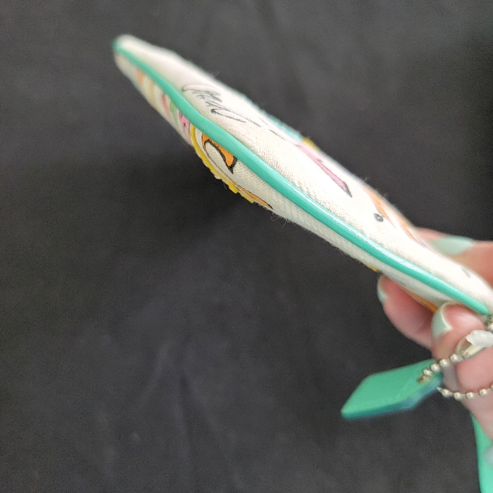 Coach Poppy Signature & Multi-Color Zippered Wristlet - Picture 4 of 14